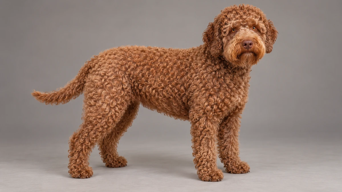 Lagotto Romagnolo köpek — turuncu-kahve renk