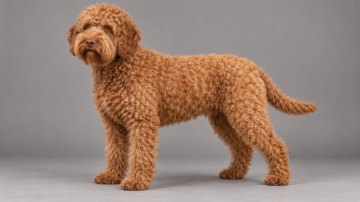 Lagotto Romagnolo köpek — solid turuncu renk